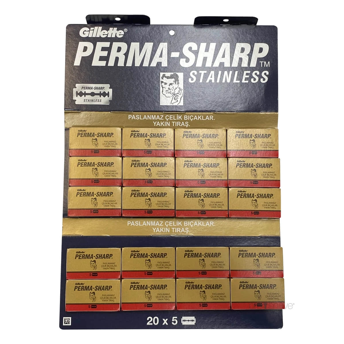 Perma-Sharp stainless Double edge blades 100 Pk