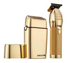 BABYLISSPRO LIMITEDFX TRIMMER AND DOUBLE FOIL SHAVER - GOLD