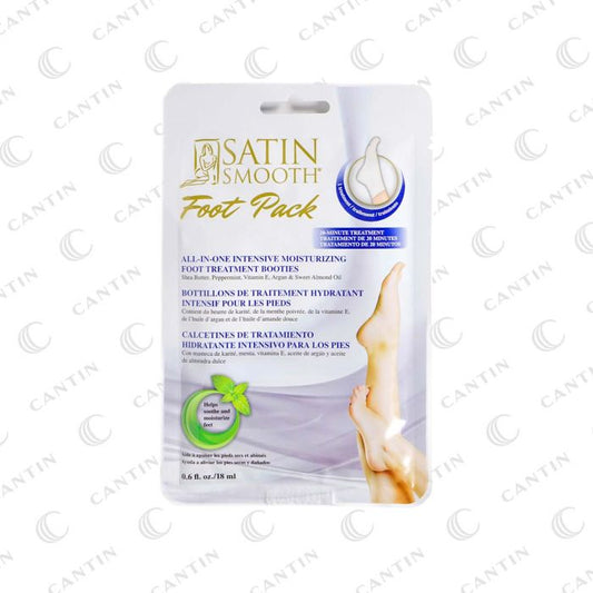 SATIN SMOOTH FOOT PACK ALL IN ONE INTENSIVE MOISTURIZING FOOT TREATMENT BOOTIES