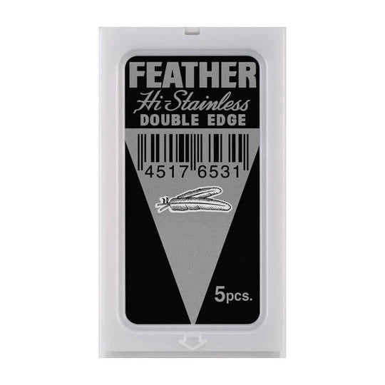 Feather Hi Stainless Double Edge Blades, 5 Count