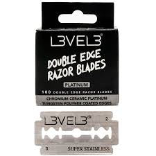 L3VEL3 Platinum Double Edge Razor Blades - 100 Blades  New