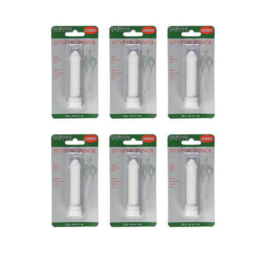 Clubman Styptic Pencil Jumbo Size - 6 Pack