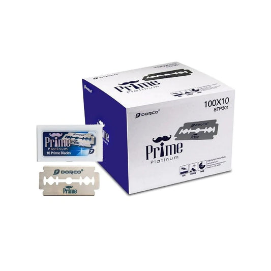 Dorco STP301 Prime Platinum Extra Double Edge Razor Blade-1000 ct
